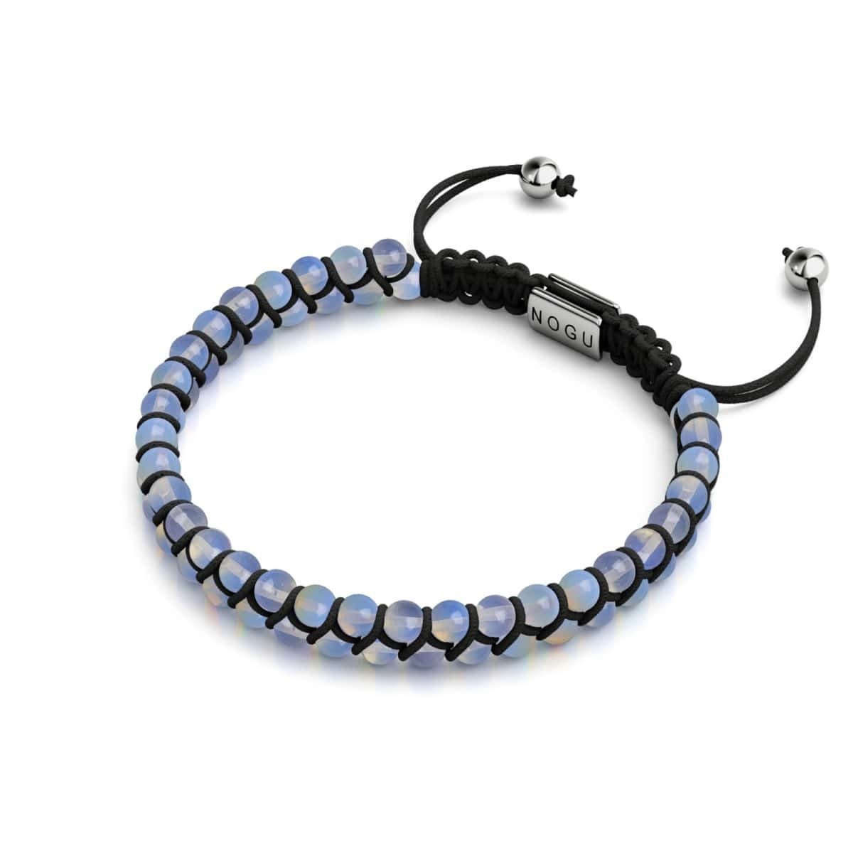 Blue Moonstone & 925 Silver Bracelet - Crown Chakra Healing