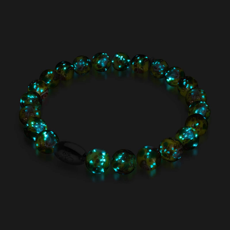 Blue Daffodil | .925 Sterling Silver | Firefly Glass Garden Bracelet