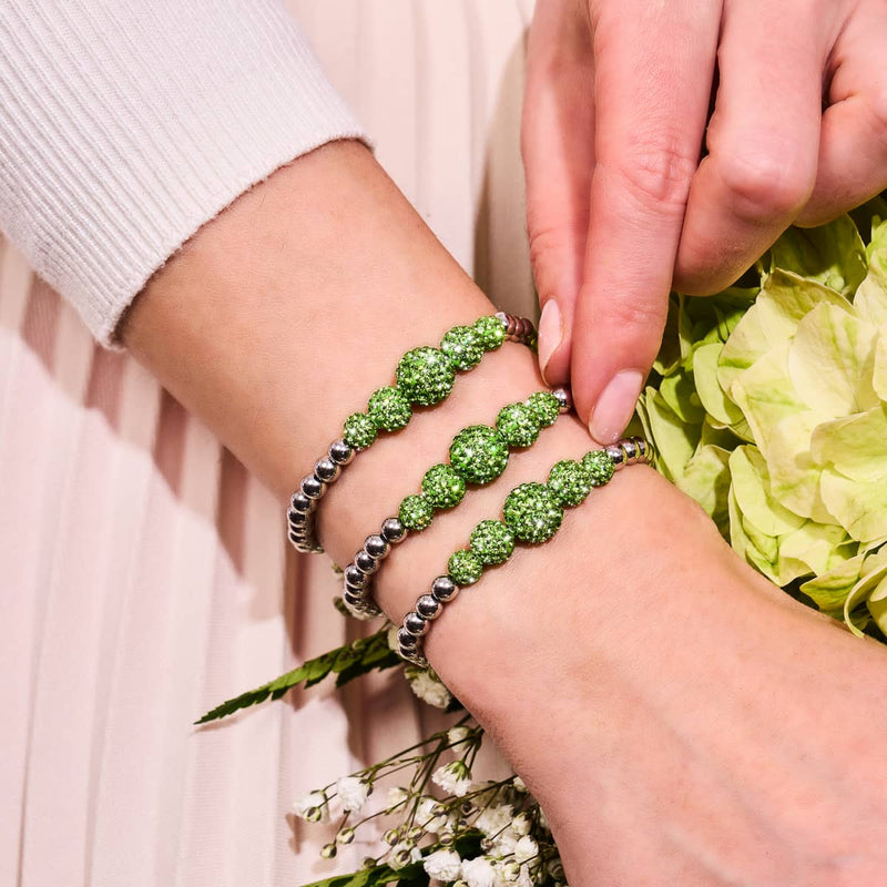 Palm Green | Crystal Cascade Kikiballa Bracelet