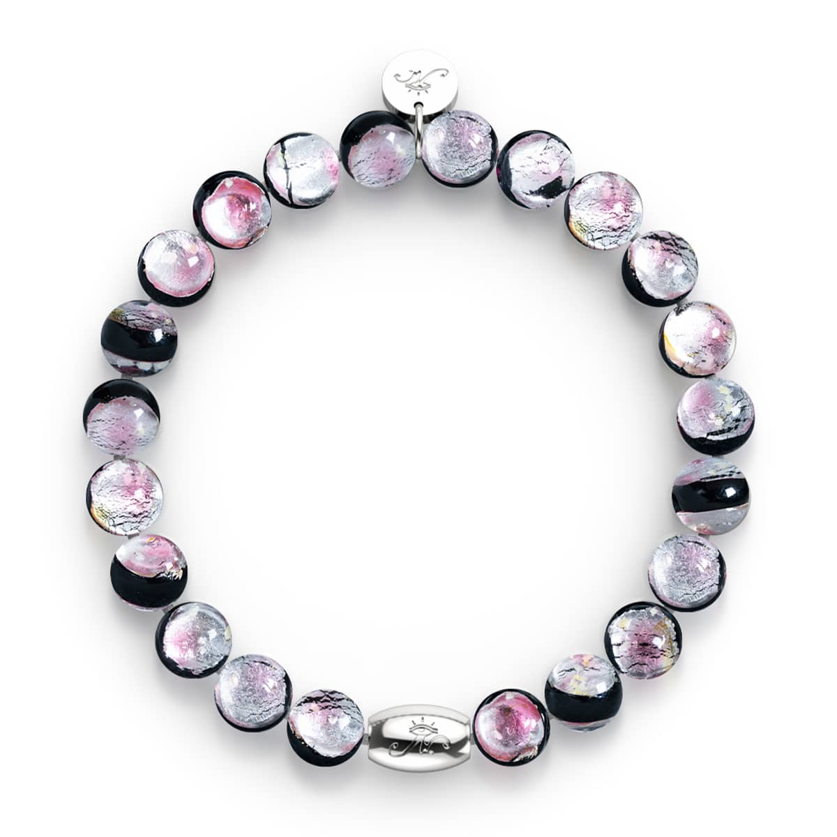 Pink Moon | .925 Sterling Silver | Lunar Glass Bracelet– NOGU USA
