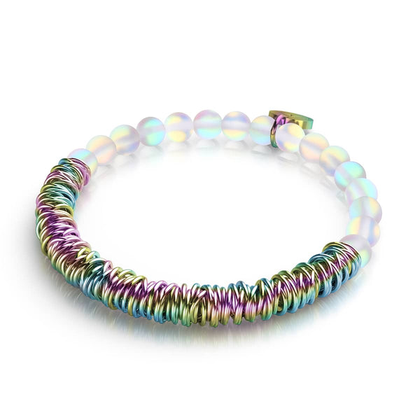 Samie Collection Mermaid Kisses Iridescent Rainbow Glass Beads