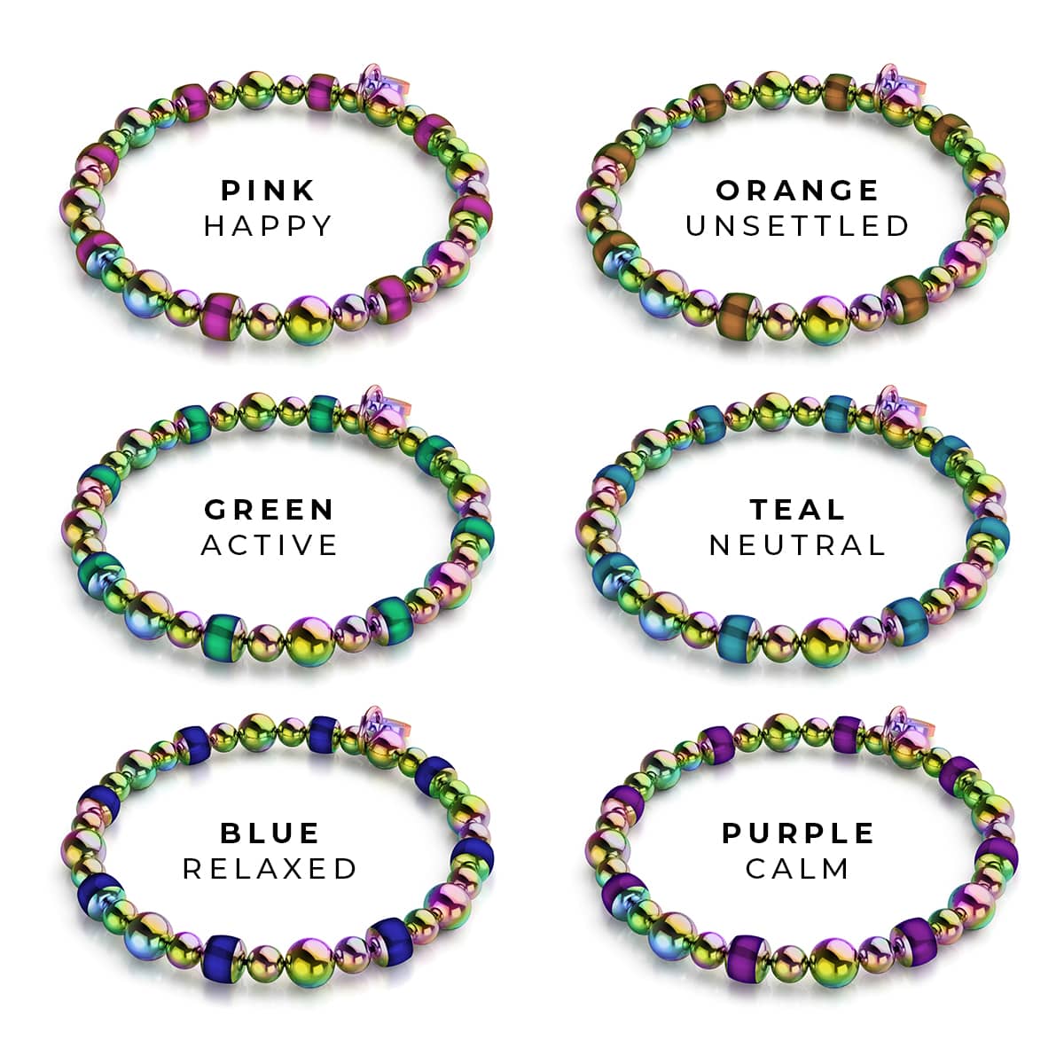 Chroma Color - Rainbow Iridescent Stretchy Bracelet - Paparazzi Accessories